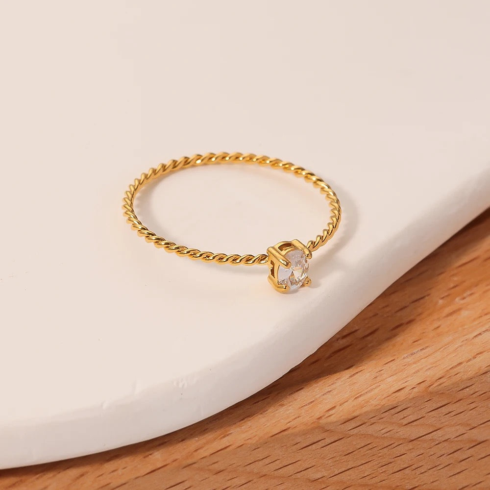 Twisted Diamond Ring