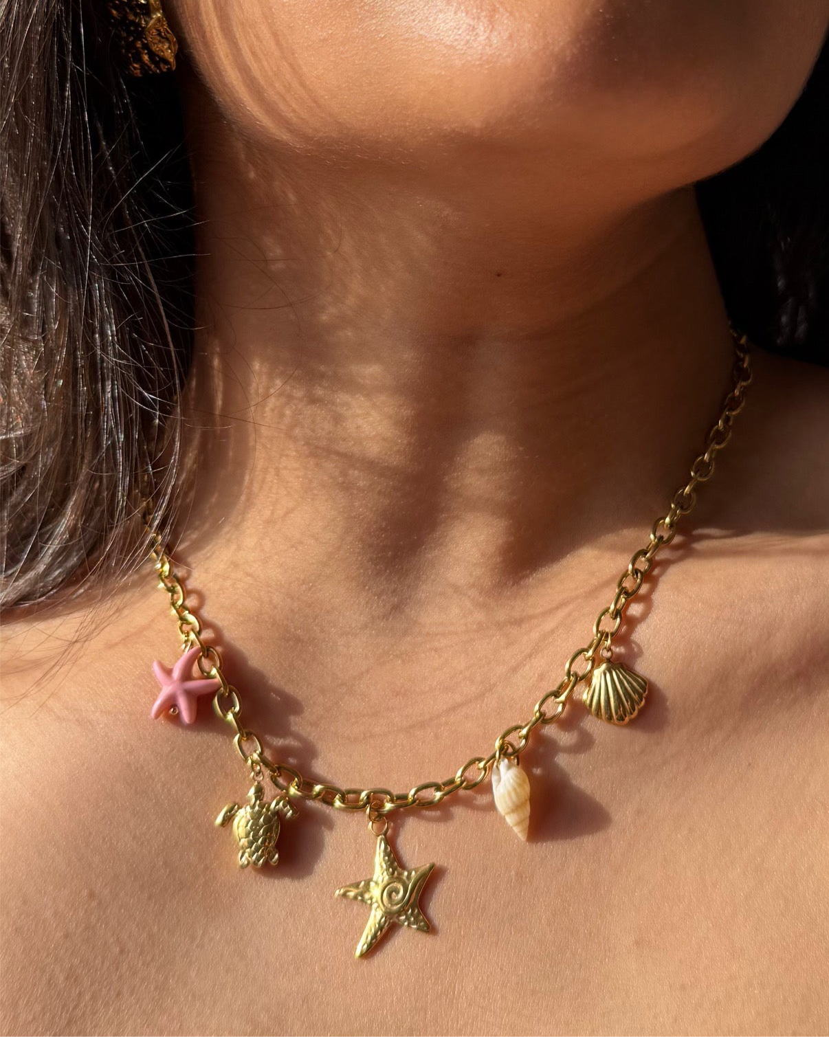 Starfish charms necklace