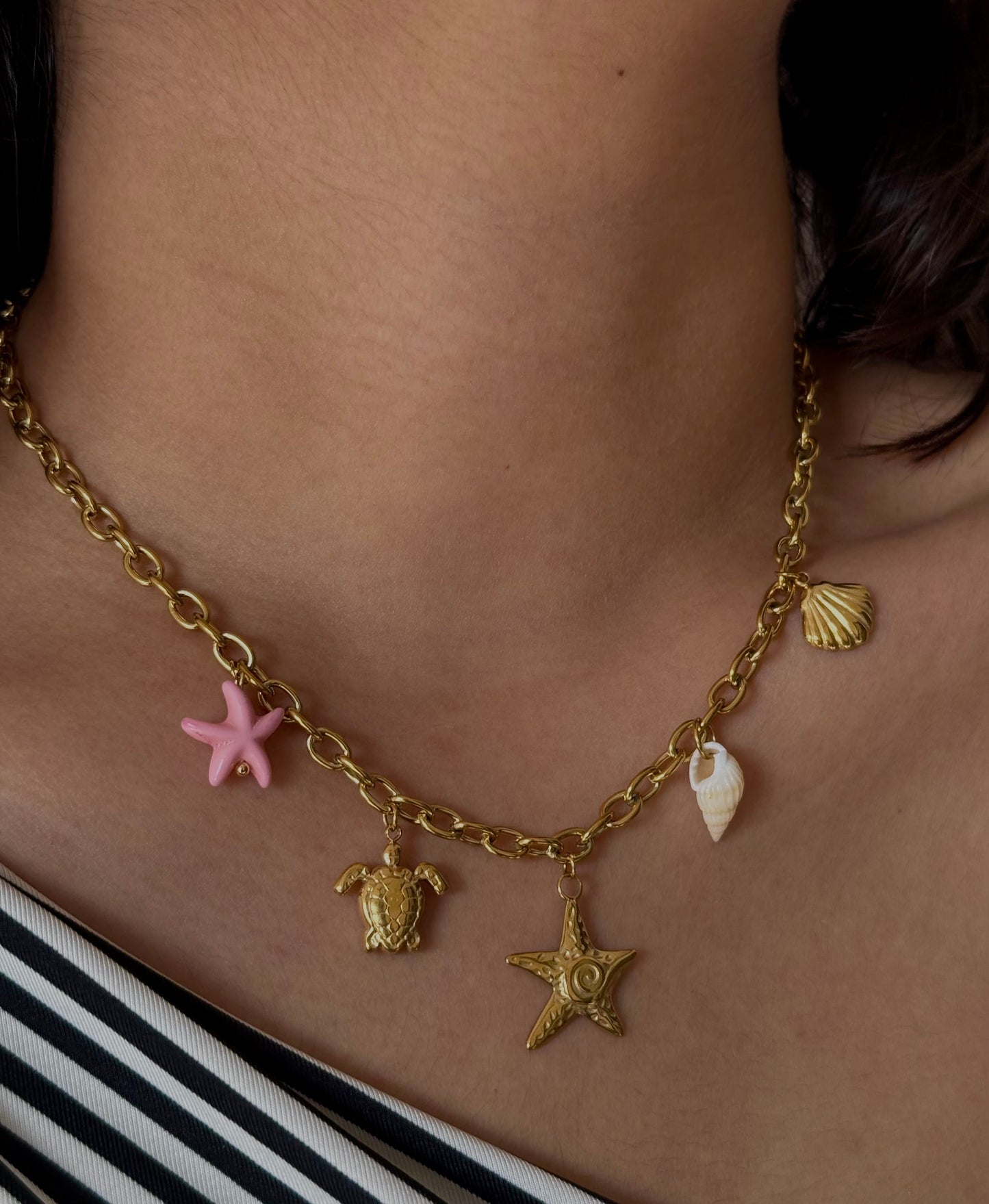 Starfish charms necklace