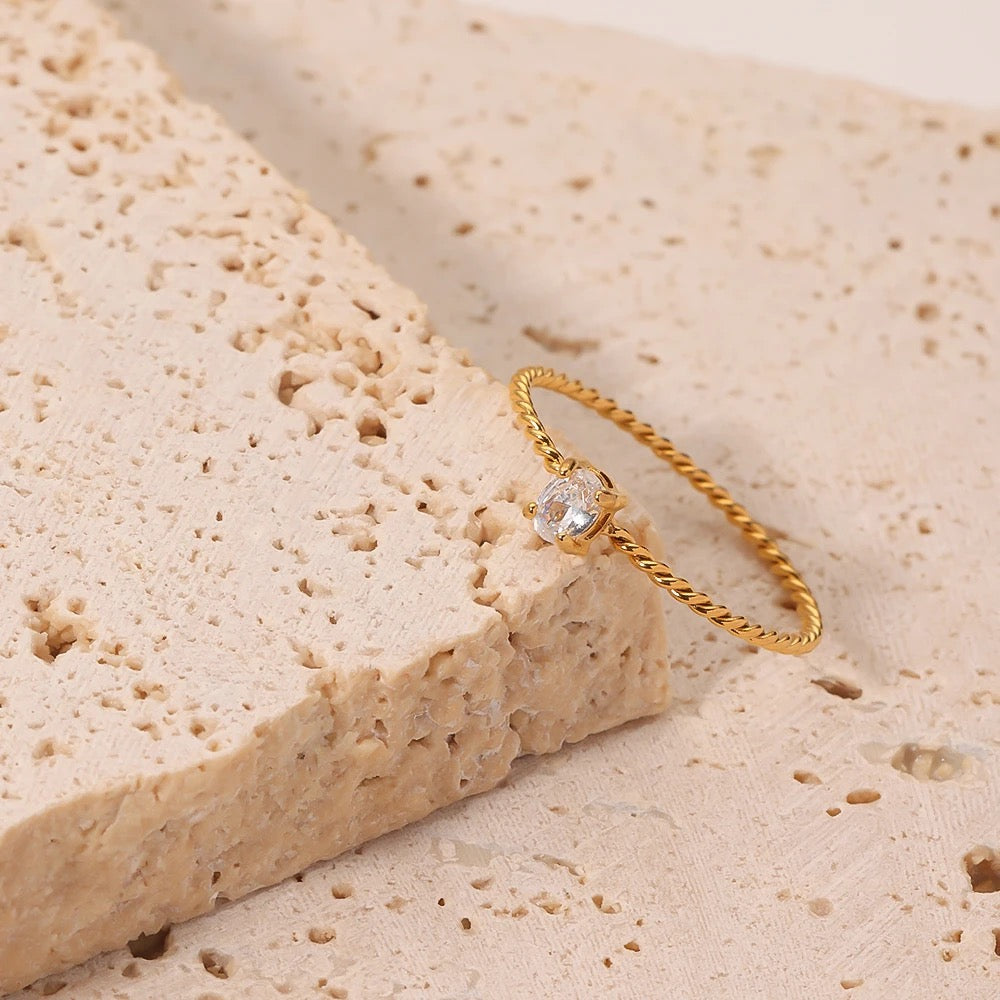 Twisted Diamond Ring