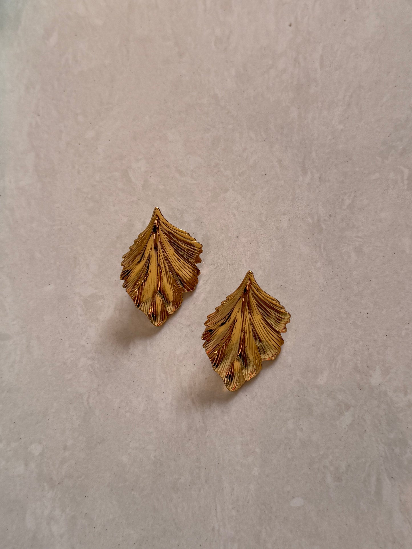 Spring Leaf statement earrings