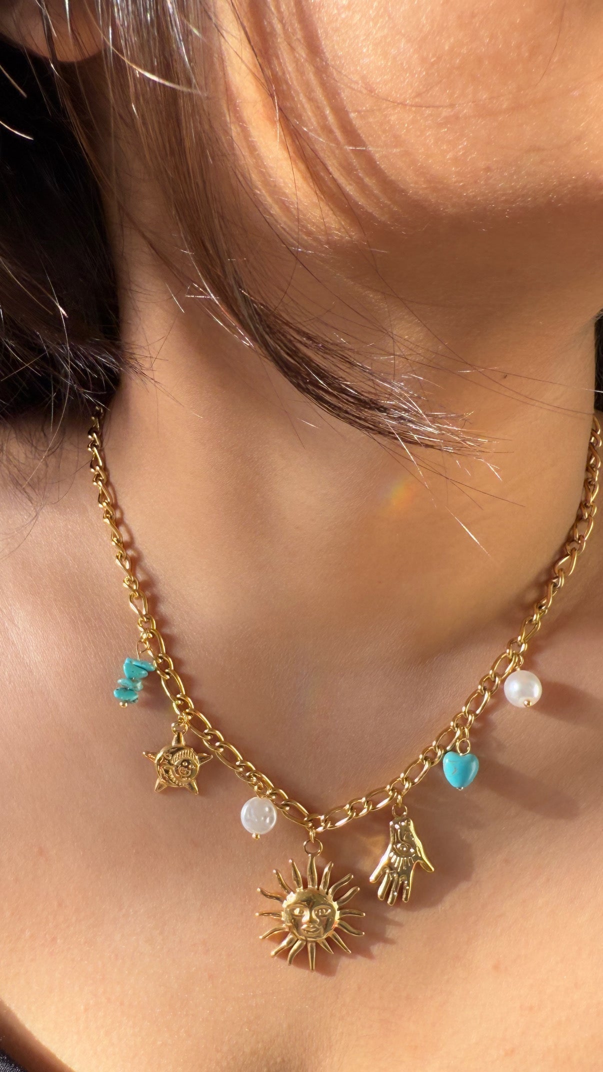 Summer blue necklace