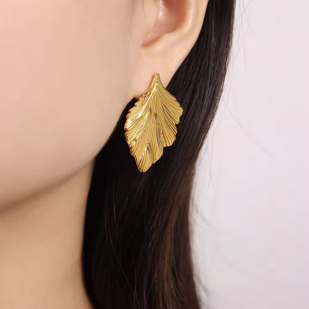 Spring Leaf statement earrings