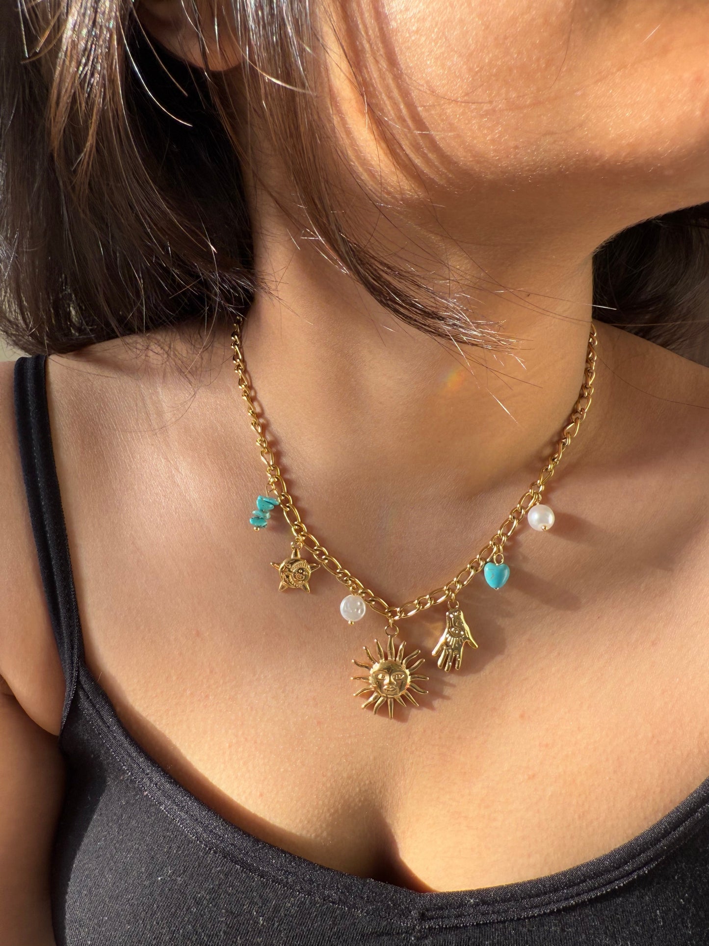 Summer blue necklace