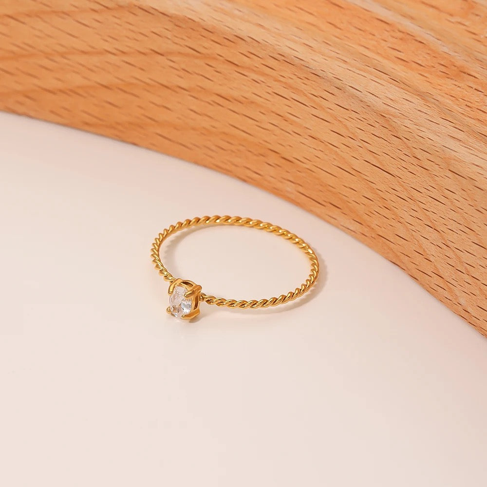 Twisted Diamond Ring