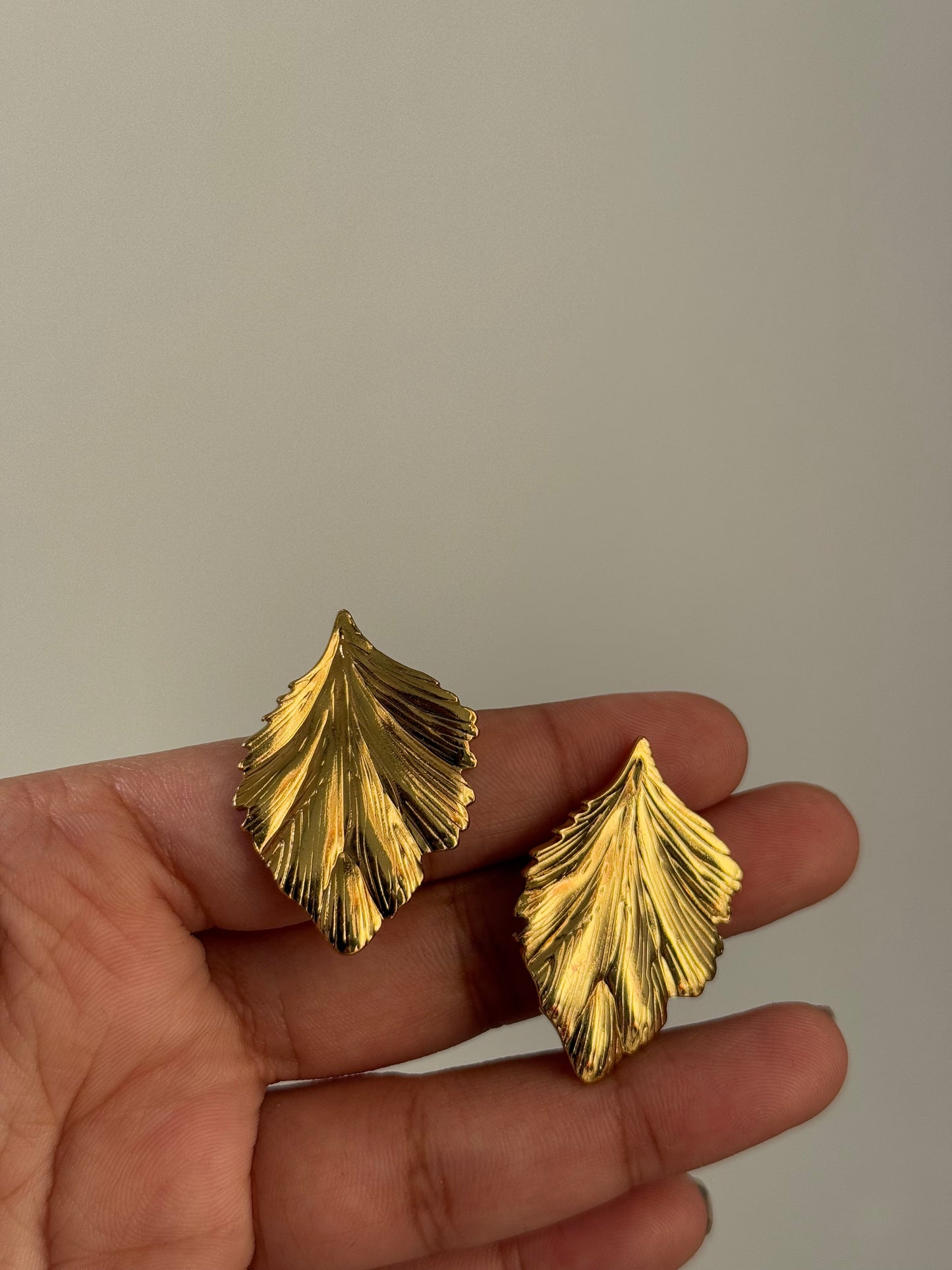 Spring Leaf statement earrings