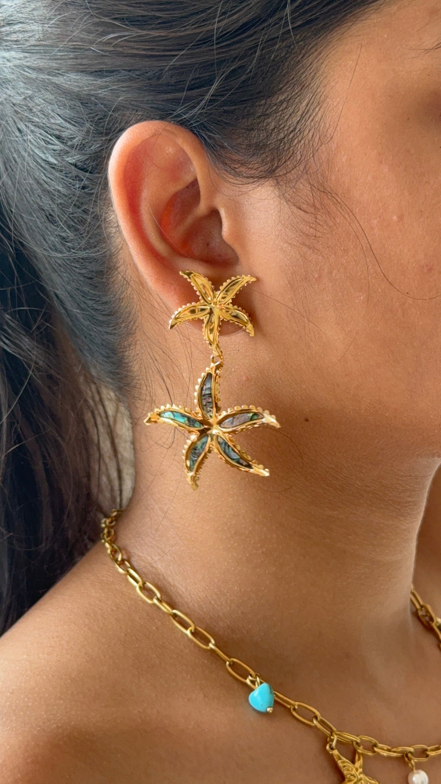 Star Fish Statement earrings
