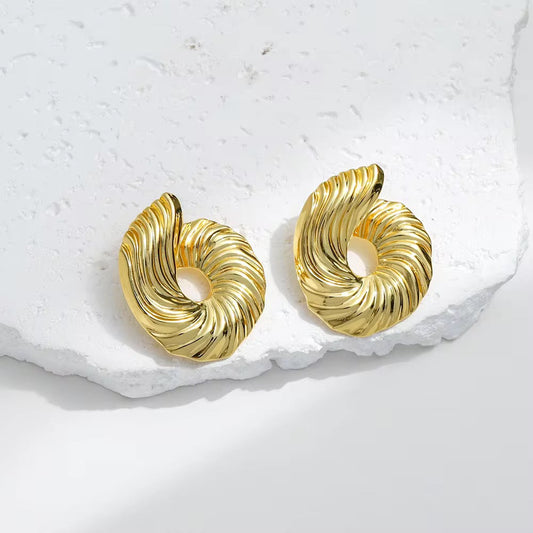 Asymmetric statement earrings