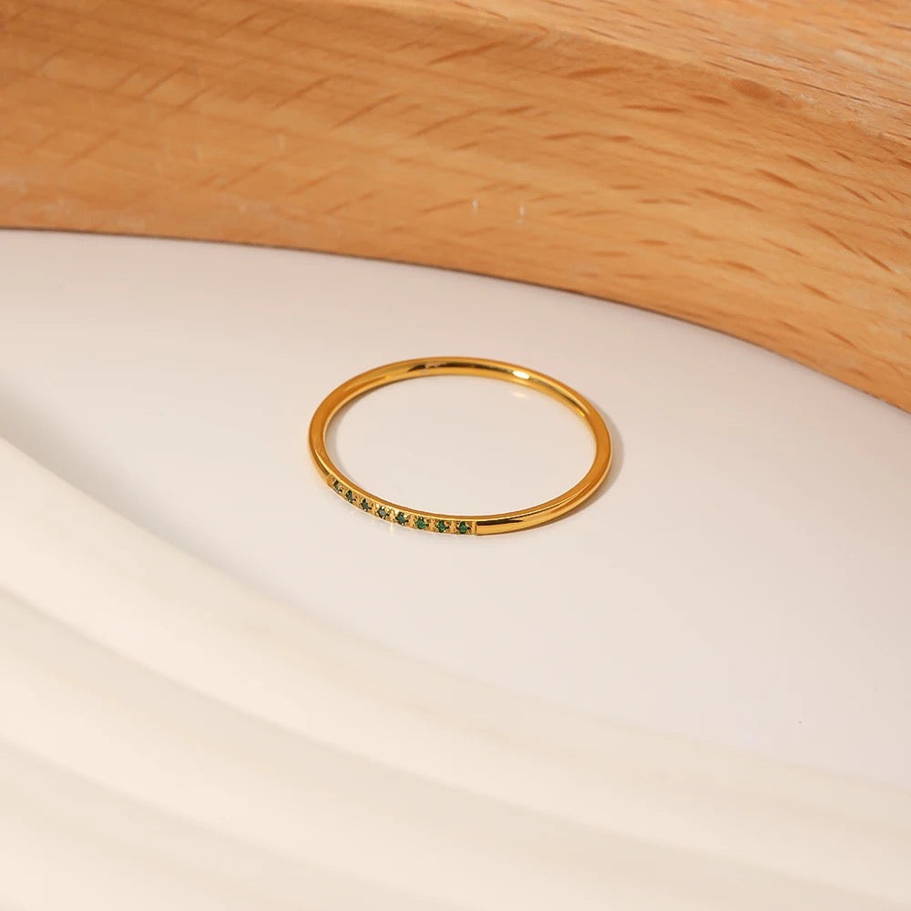 Emerald Zircoin minimal Ring