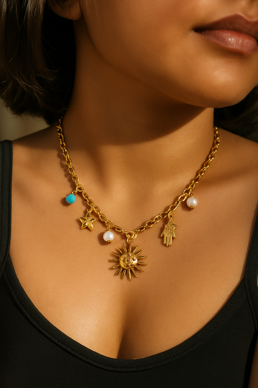 Summer blue necklace
