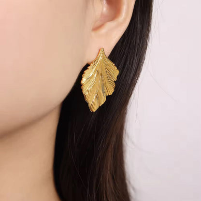 Spring Leaf statement earrings