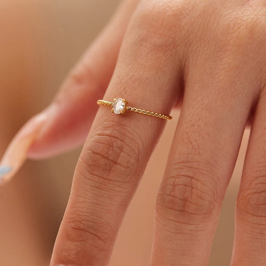 Twisted Diamond Ring