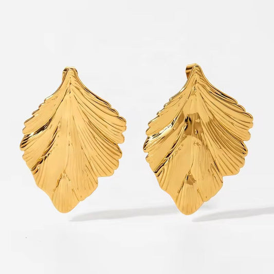 Spring Leaf statement earrings