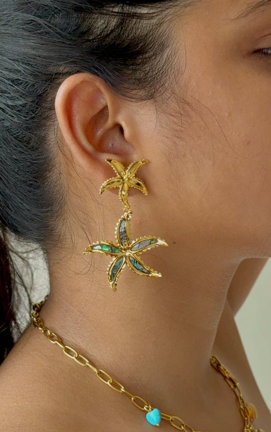 Star Fish Statement earrings
