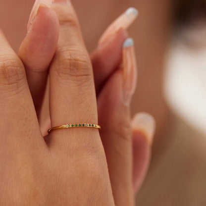 Emerald Zircoin minimal Ring
