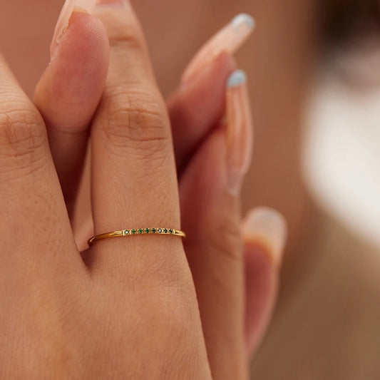Emerald Zircoin minimal Ring
