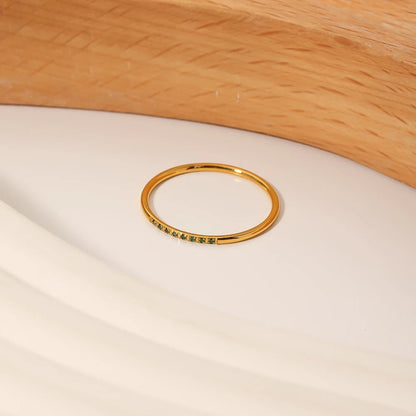Emerald Zircoin minimal Ring